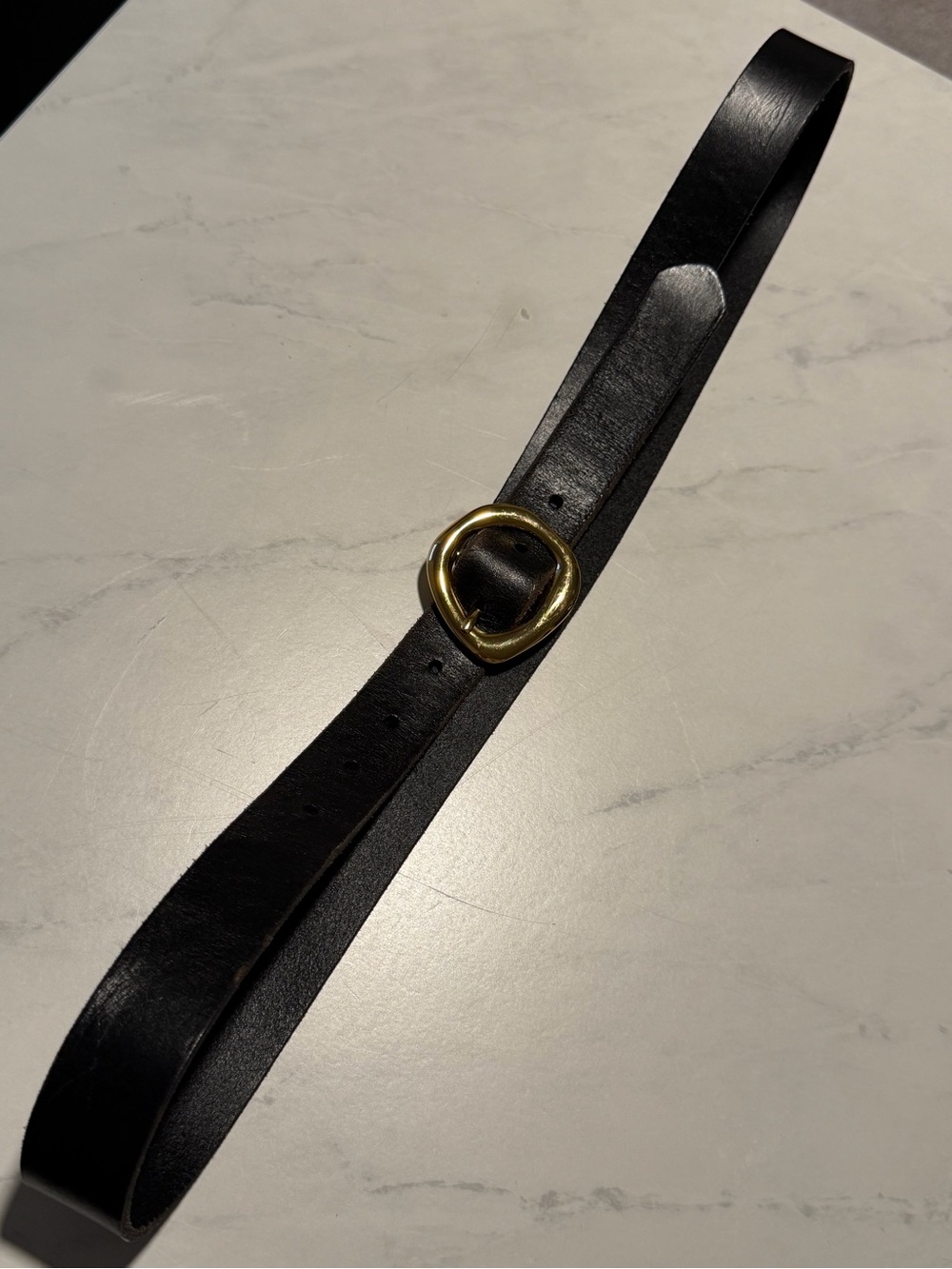 Madewell Leather Women's Belt with Gold Buckle